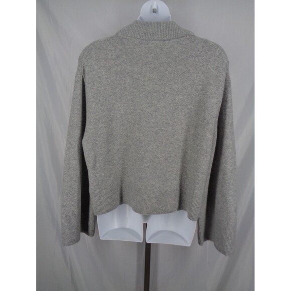 J Crew Gray Chunky Crewneck Sweater Size XL Super Soft Yarn Wool Alpaca - Picture 2 of 8